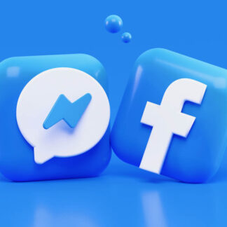 Blue Social Media Icons Set